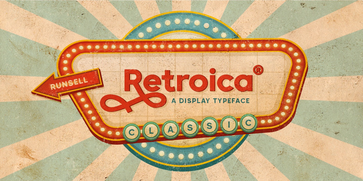 Пример шрифта Retroica #1
